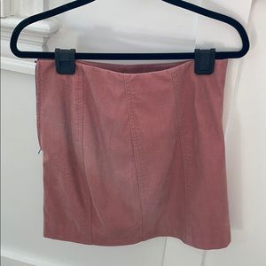 Free people dusty rose Suede skirt